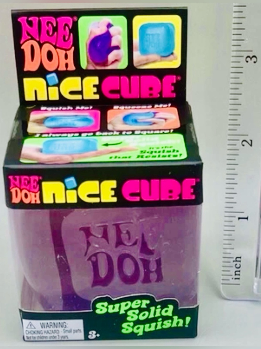 NEEDOH Nice Cube Super Solid Squish PURPLE 💜 Squishy Sensory Stress Relief Toy - Picture 8 of 8
